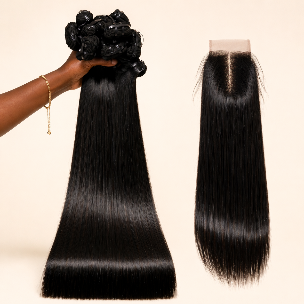 Straight Bundle Package + Closure (2x6)