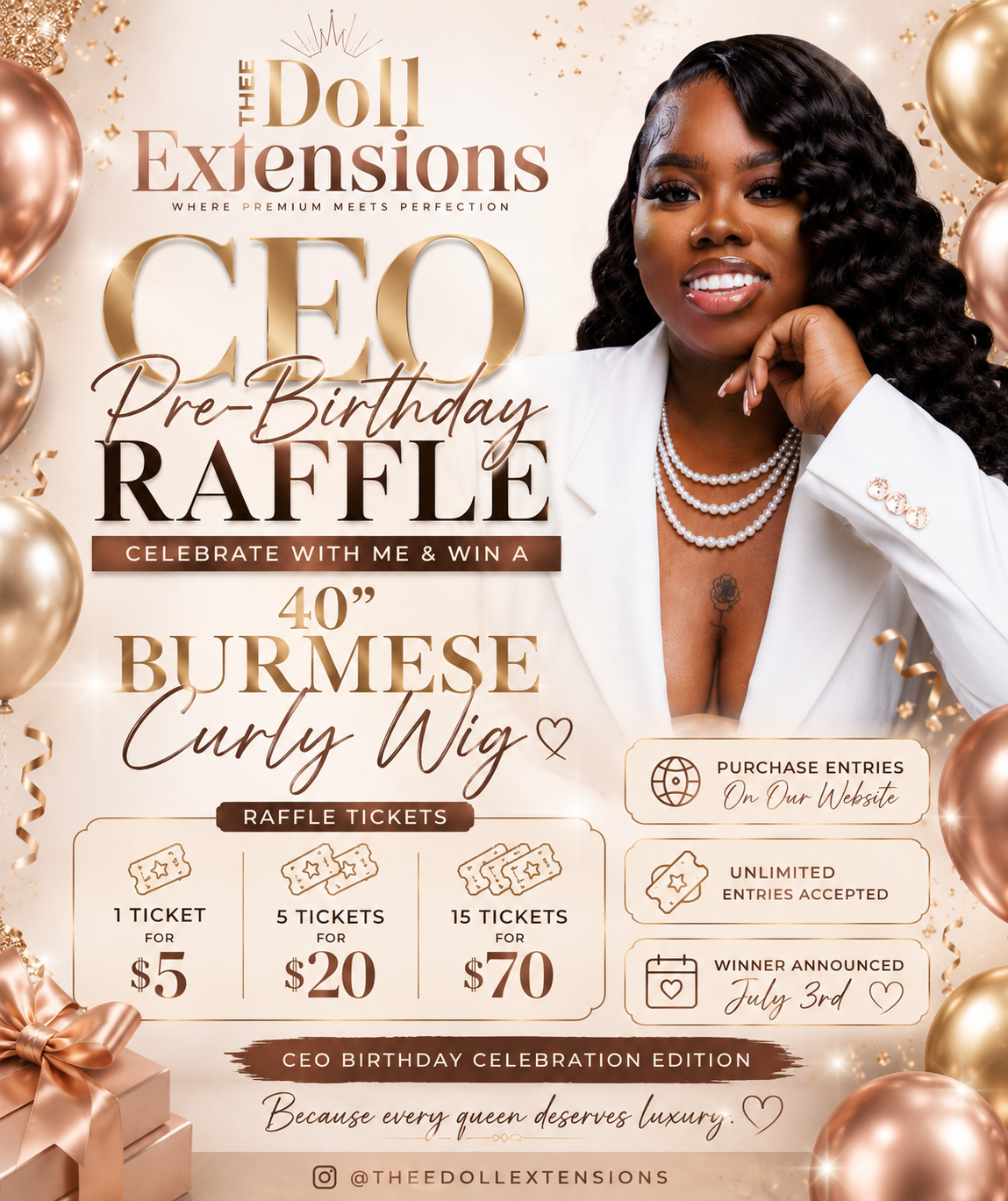 CEO Pre-Birthday Raffle